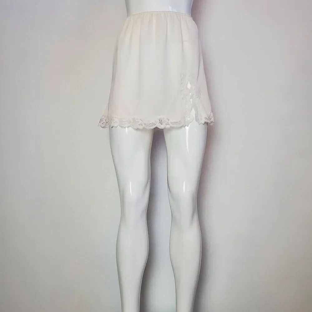 Vintage 60s Gaymode White Mini Slip Skirt - Picture 2 of 9